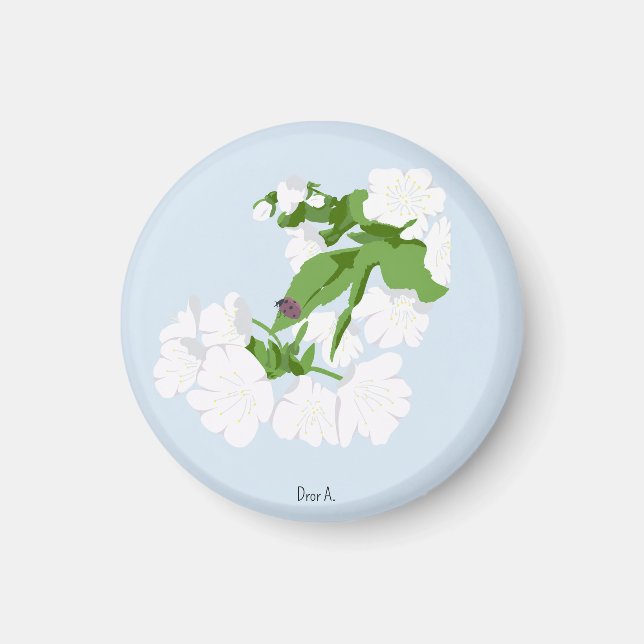 Körsbärsblomning Magnet (Framsidan)