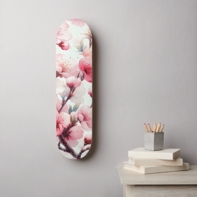 Körsbärsblomning Mini Skateboard Bräda 18,5 Cm (Väggkonst)