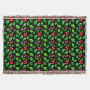 🌿 Körsbärsblomning Natur Grön Blad Mysig Design Filt