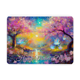 Körsbärsblomning Soluppgång Morsdag Stream Magnet