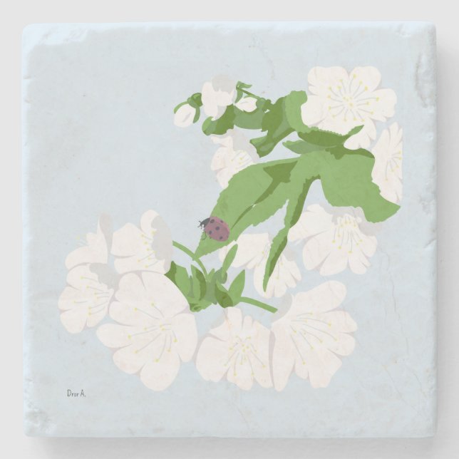 Körsbärsblomning Stenunderlägg (Framsidan)