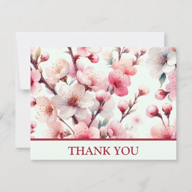 Körsbärsblomning Tack Kort (Framsida)