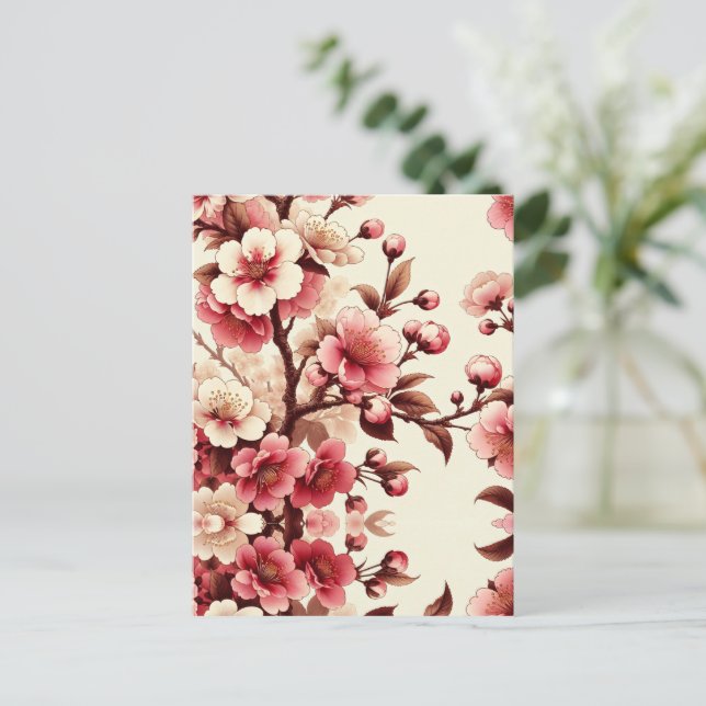 Körsbärsblomning Vykort (Stående Fram)