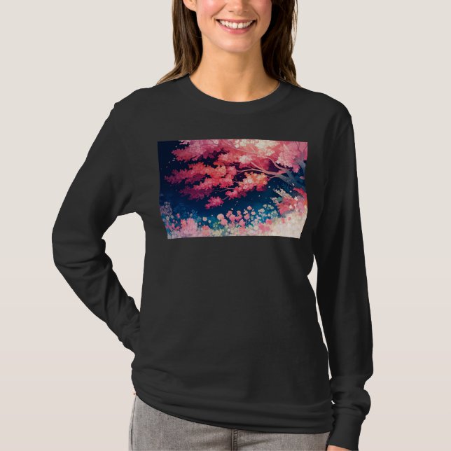 Körsbärsblomningens famn t shirt (Framsida)