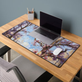 Körsbärsblomolja Målning Matta för Skrivbord