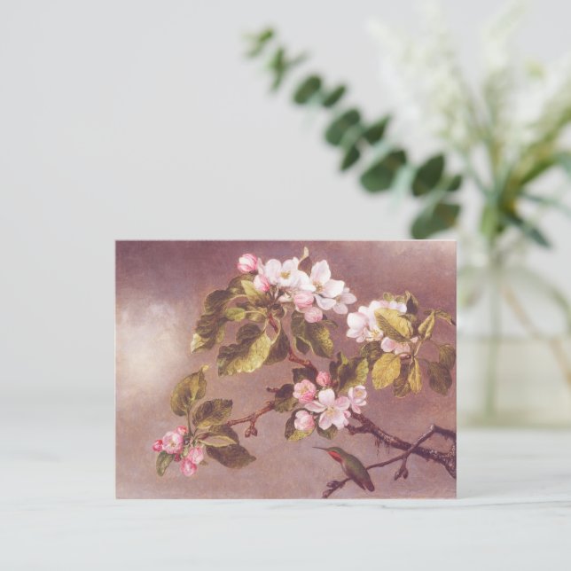 Körsbärsblomsgren Vykort (Stående Fram)