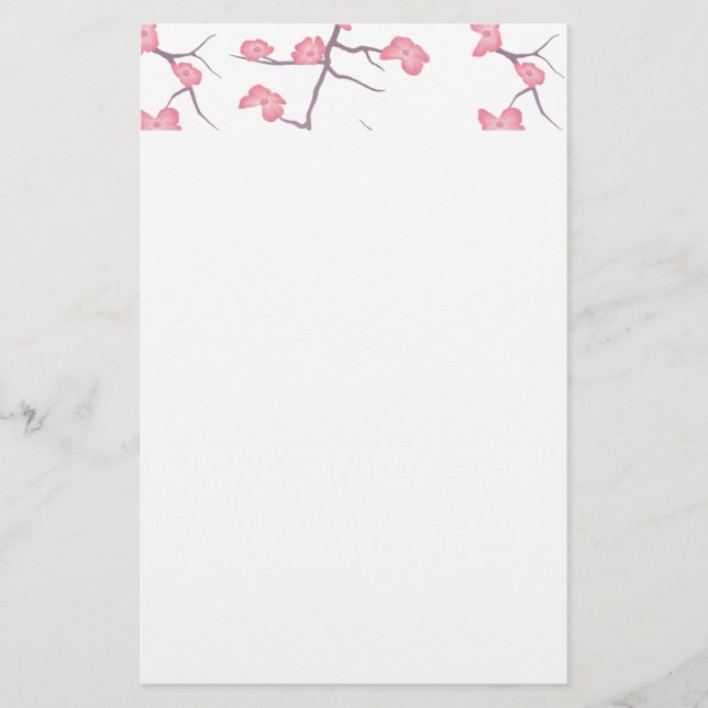 Körsbärsblomskvistar Brevpapper (Framsida)