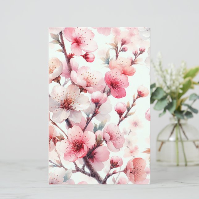 Körsbärsblomspapper för scrapbooking (Stående Fram)