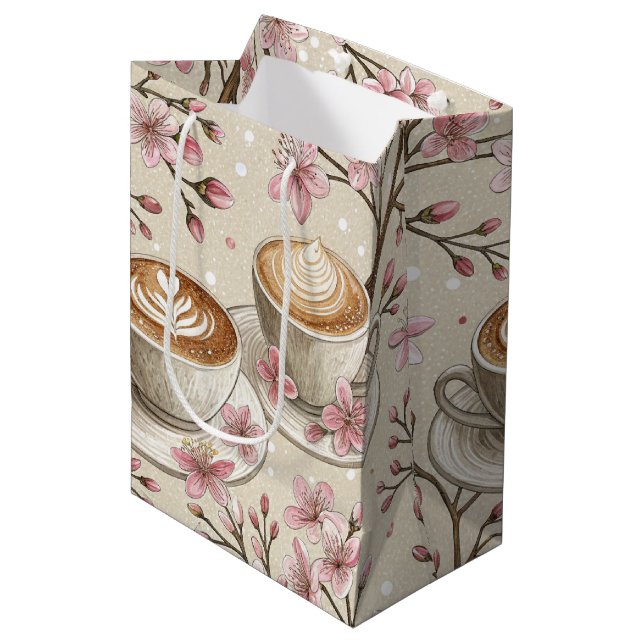 Körsbärsblomster Kaffe Cozy Mönster (6) (Framsidan Vinklad)