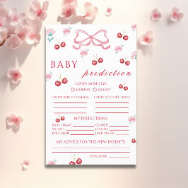 Körsbärsblomsterbåge Babyförutsägelser & Önskninga Flygblad