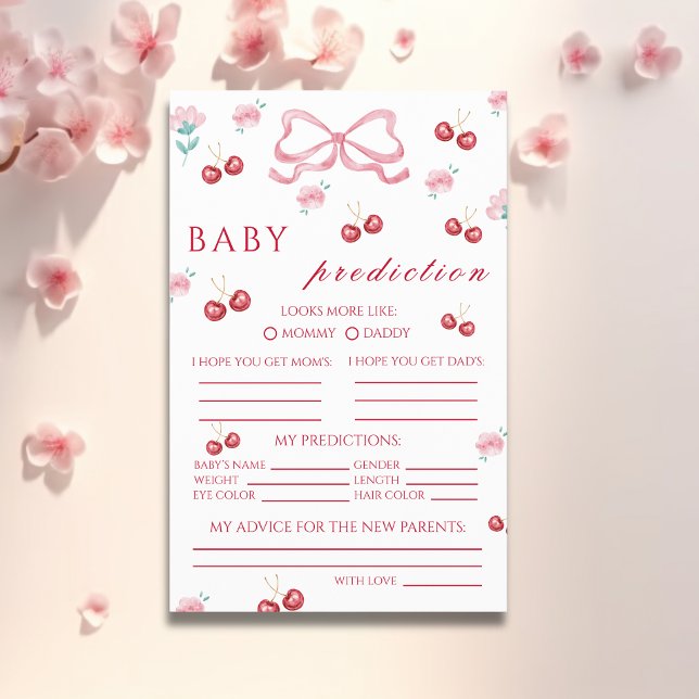 Körsbärsblomsterbåge Babyförutsägelser & Önskninga Flygblad (Skapare uppladdad)