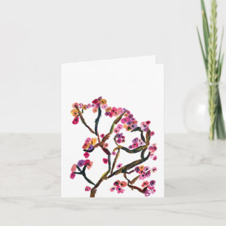 Körsbärsblomsterkort Tack Kort
