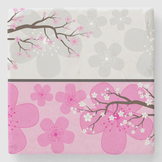 Körsbärsblomsters Banners Stenunderlägg (Framsidan)