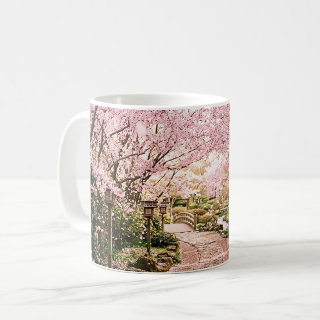 Körsbärsblomstrande träd kaffemugg (Framsida vänster)