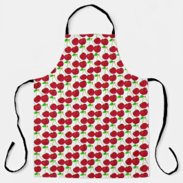 Körsbärsflammat över utskrift Apron
