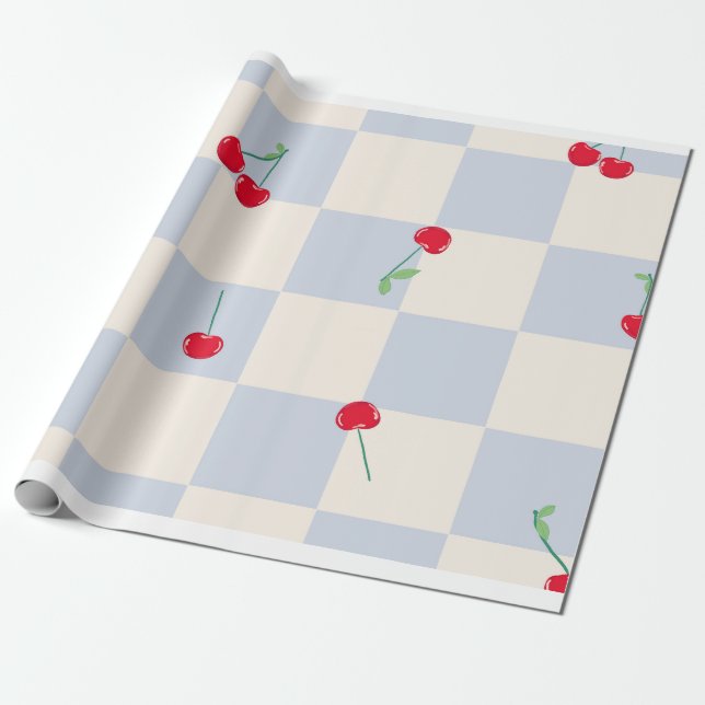 Körsbärsglädjekontroller Presentpapper (Utrullad)