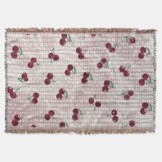 Körsbärshäkelad filt illustration – Pastellrosa