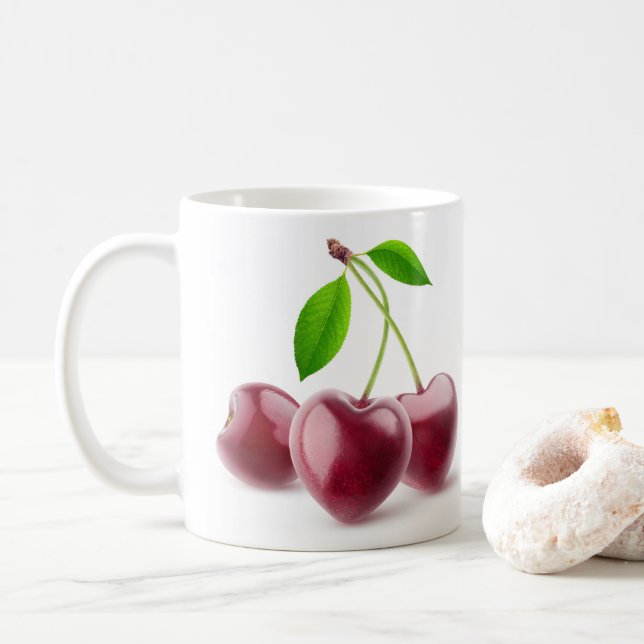 Körsbärshjärtan Kaffemugg (Med munk)