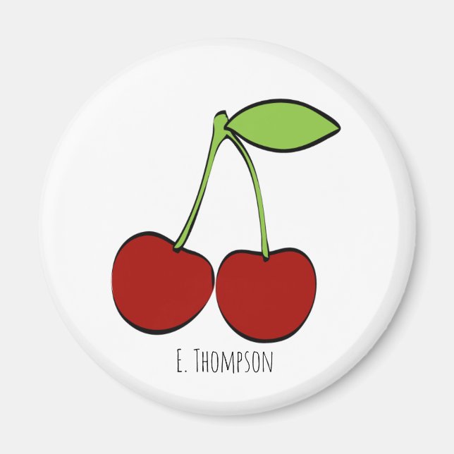 Körsbärsillustration Magnet (Framsidan)