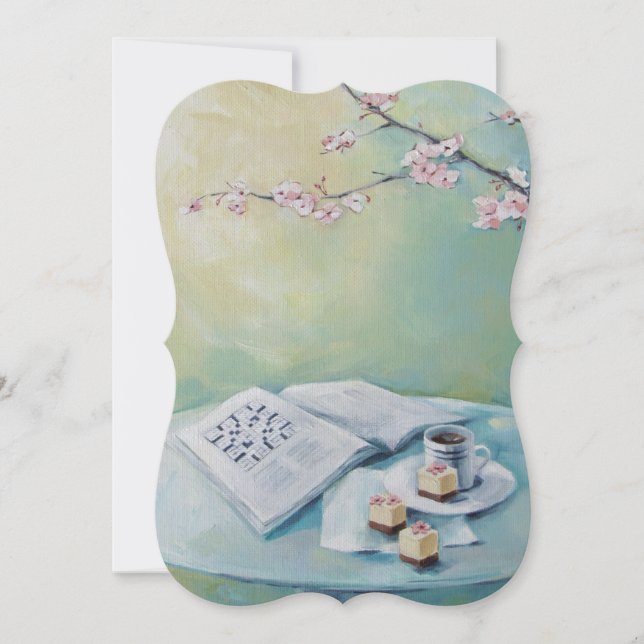 Körsbärsinbjudan, Blommar av kaffe, inbjudan till  (Framsida)