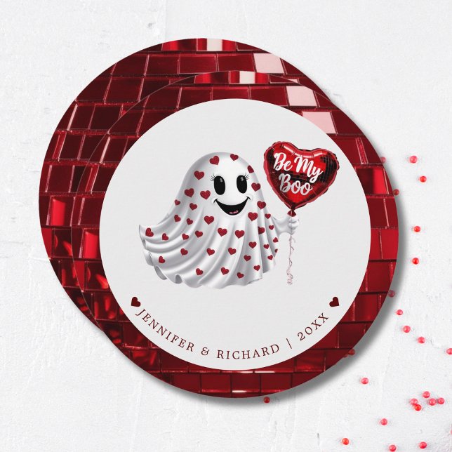 Körsbärskoden "Be min Boo" Alla hjärtans dagskort Julkort (Cherry Coded "Be My Boo" Valentine's Day Card)