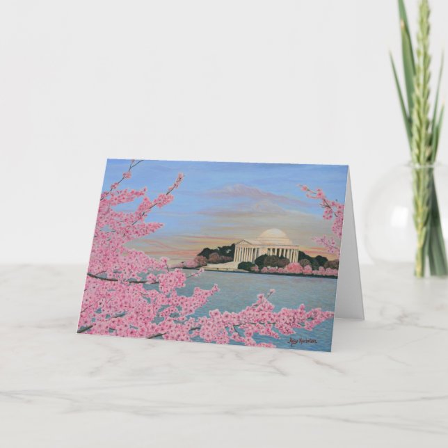 Körsbärskort för Blommar i Sunrise Greeting Card Kort (Framsida)