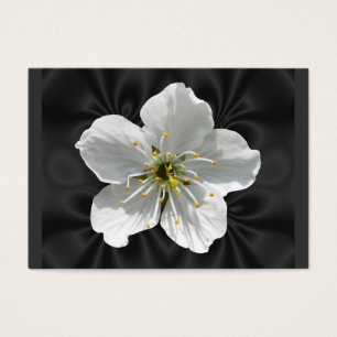Körsbärsröd blommar~-ATC Visitkort