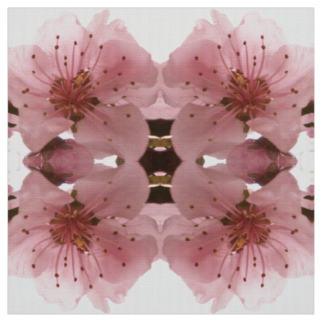 körsbärsröd blommar. Blom- vårmodell Tyg (Provkarta)