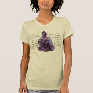 Körsbärsröd blommar Buddha NMRK T-shirt