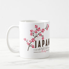 KÖRSBÄRSRÖD BLOMMAR - JAPAN KAFFEMUGG