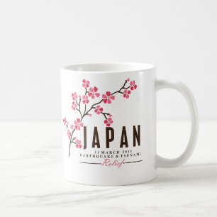 KÖRSBÄRSRÖD BLOMMAR - JAPAN KAFFEMUGG