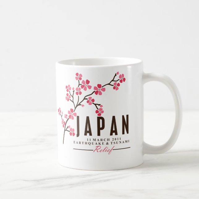 KÖRSBÄRSRÖD BLOMMAR - JAPAN KAFFEMUGG (Höger)