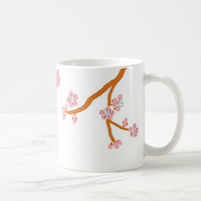 körsbärsröd blommar kaffemugg (Höger)