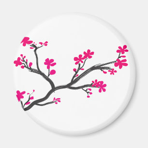 körsbärsröd blommar magnet