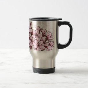 Körsbärsröd blommar resemugg