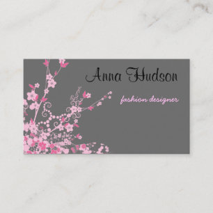 Körsbärsröd blommar, Sakura blommor - rosagråt Visitkort