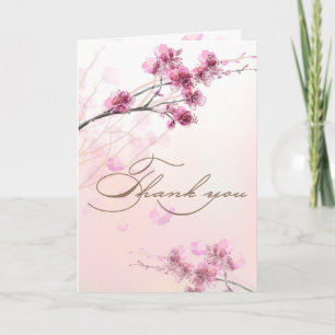 Körsbärsröd blommar/Sakura tackkort