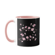 Körsbärsröd blommar - svart