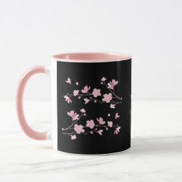 Körsbärsröd blommar - svart mugg