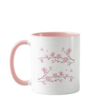 Körsbärsröd blommar - vitbakgrund