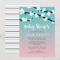 Körsbärsröd blommarbaby shower