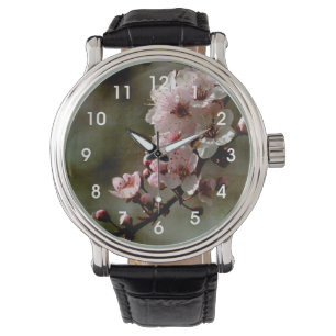 Körsbärsröd blommarblommigt armbandsur