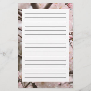 Körsbärsröd blommarbrevpapper brevpapper