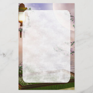 Körsbärsröd blommarbrevpapper för orientalisk brevpapper