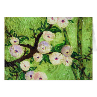 KÖRSBÄRSRÖD BLOMMARDRÖM HÄLSNINGSKORT