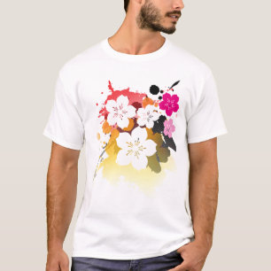 Körsbärsröd blommarfestival t-shirt