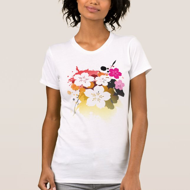 Körsbärsröd blommarfestival tee (Framsida)