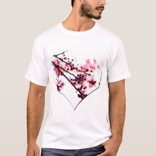 Körsbärsröd blommarhjärta tee