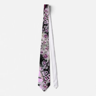 Körsbärsröd blommarmodeTie Slips