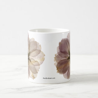 Körsbärsröd blommarmugg kaffemugg